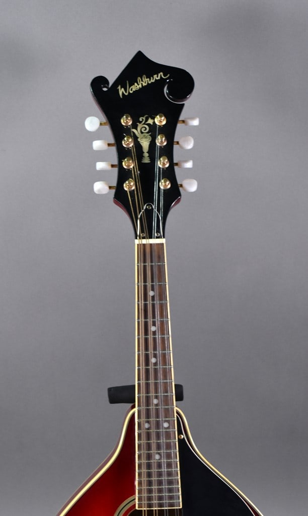 2005 Washburn M-1SDL/TR A-Style Mandolin in Transparent Red Finish with Gig Bag - 3