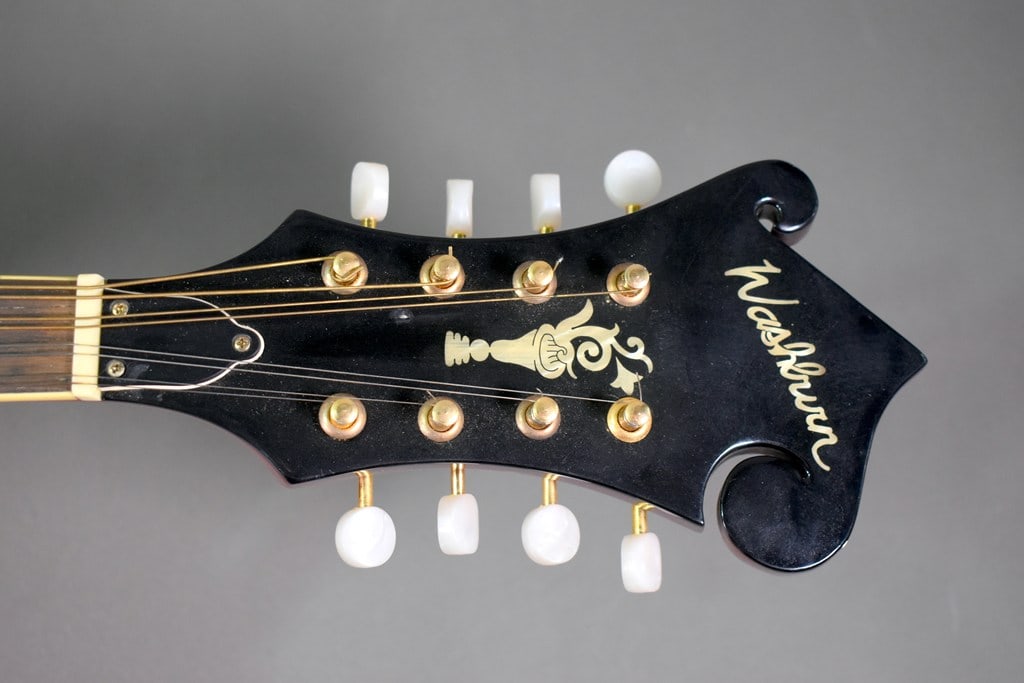 2005 Washburn M-1SDL/TR A-Style Mandolin in Transparent Red Finish with Gig Bag - 8