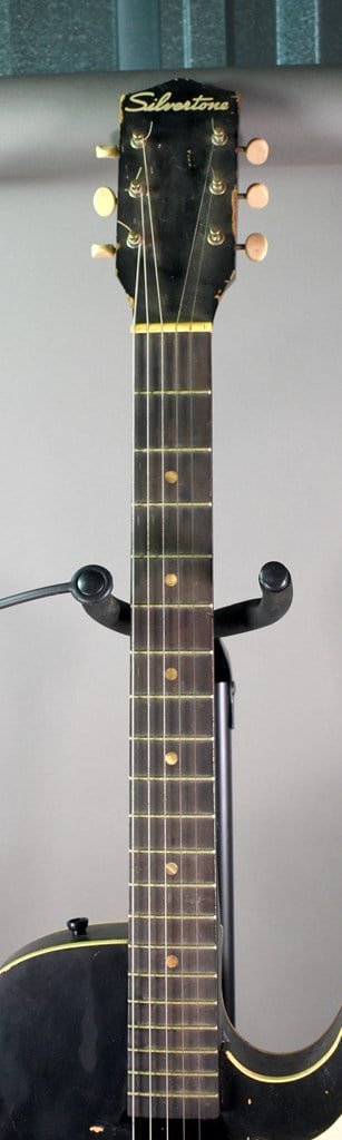 Vintage 1960s Harmony Silvertone Stratotone Model 1420 in Black Finish (Project/Parts/Wallhanger) - 5