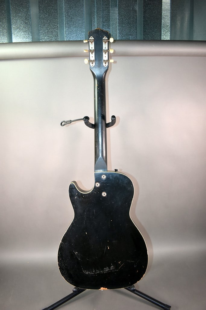 Vintage 1960s Harmony Silvertone Stratotone Model 1420 in Black Finish (Project/Parts/Wallhanger) - 7
