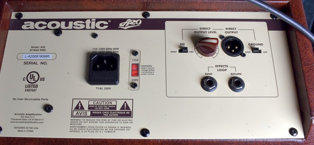 2020 Acoustic A20 20 Watts Amplifier - 3