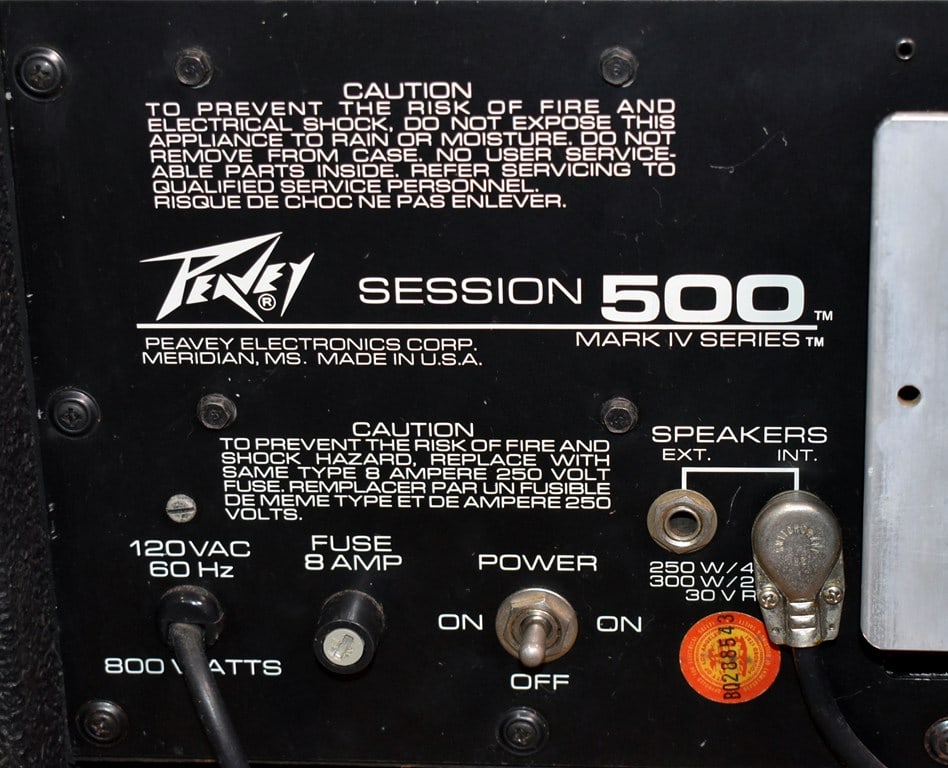 Vintage 1981 Peavey Session 500 Mark IV 250 Watt Amplifier, Made in USA - 6