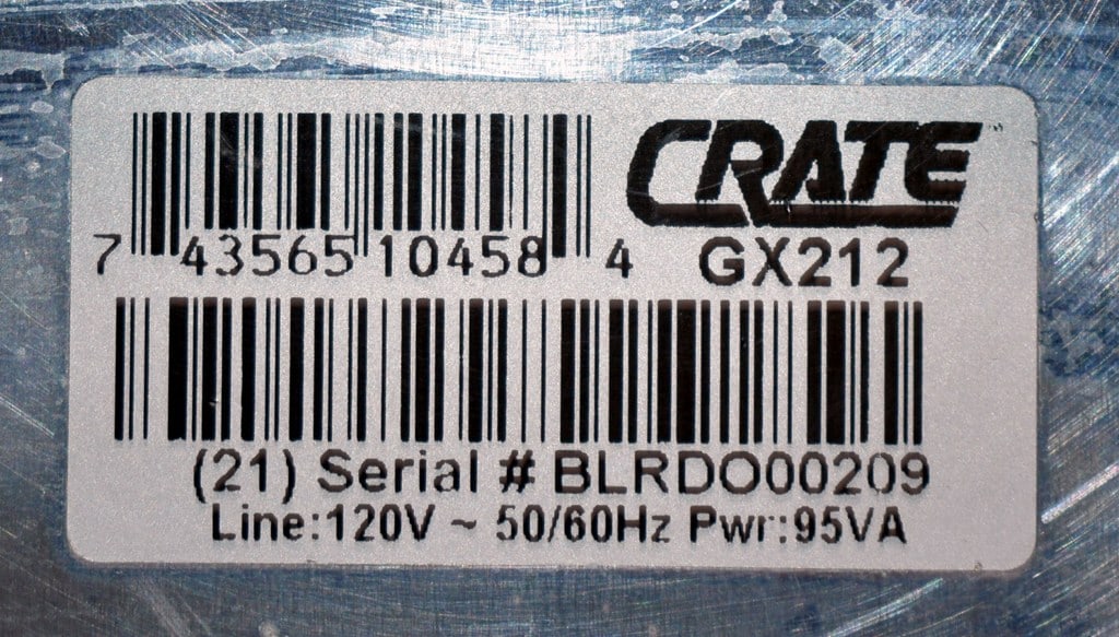 Vintage 1999 Crate GX-212 Two Channel 115 Watt Guitar Amplifier, Made in USA - 7