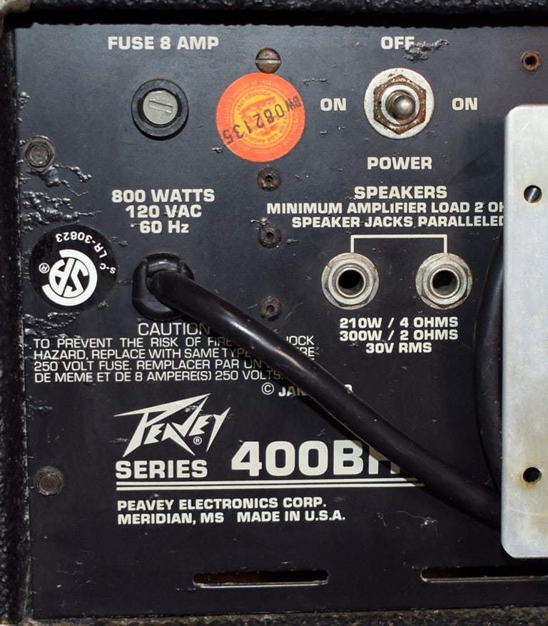 1983 Vtg. Peavey Mark IV 400 210-Watt Bass Amp Head w/ Peavey 1820 Speaker (18” BW Woofer + Tw - 7
