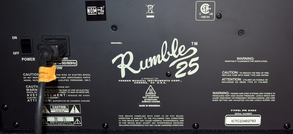 2023 Fender Rumble 25 V3 25 Watt Bass Amplifier with Booklet - 3