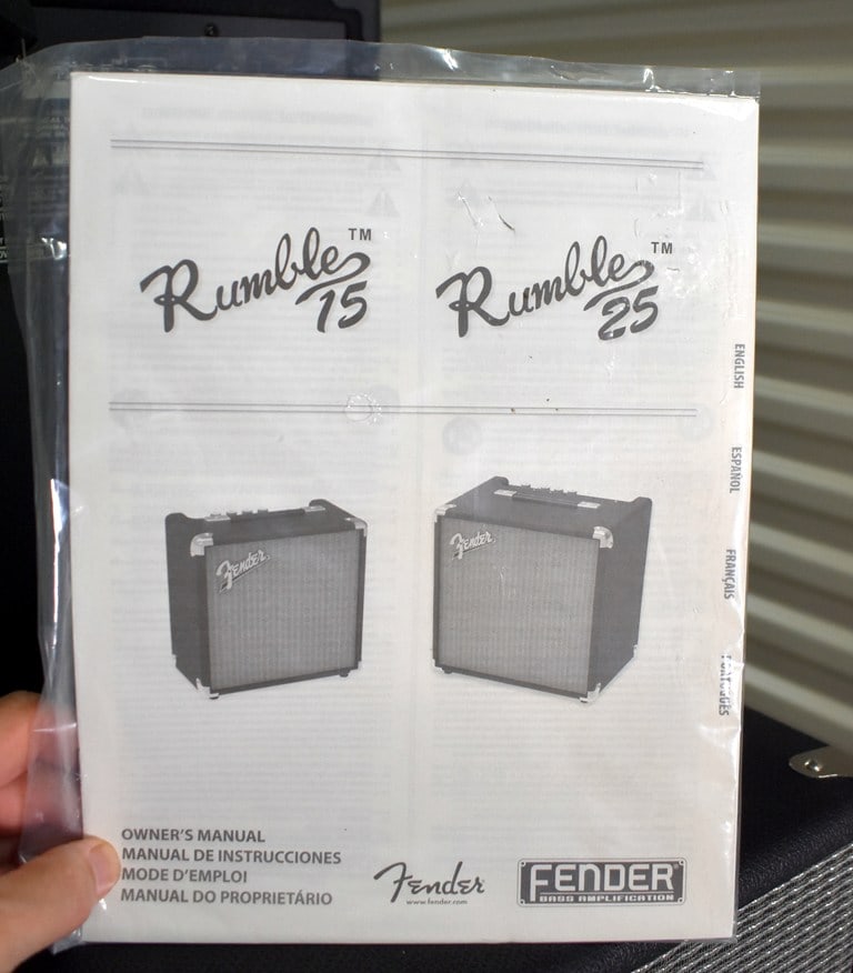2023 Fender Rumble 25 V3 25 Watt Bass Amplifier with Booklet - 7