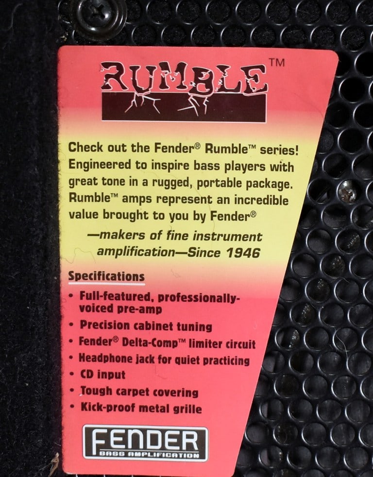 2009 Fender Rumble 15 Watt Bass Amplifier - 3