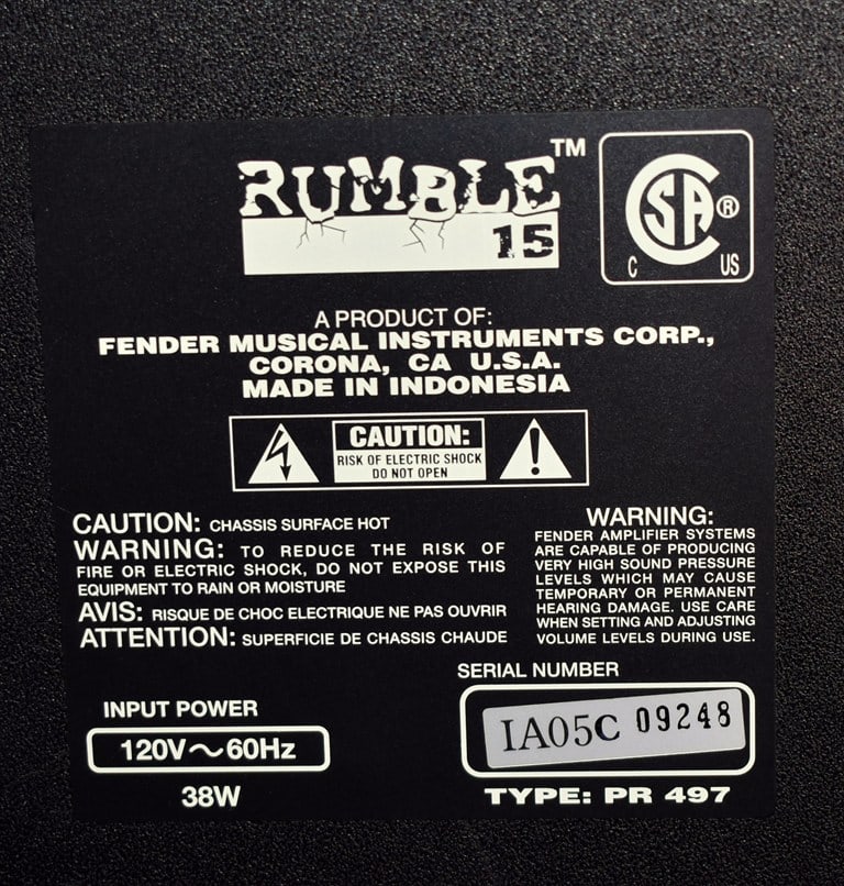 2005 Fender Rumble 15 Watt Bass Amplifier - 4