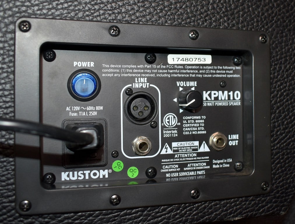 2017 Kustom KPM10 50-watt Powered Stage Monitor w/ 10” Speaker - 2