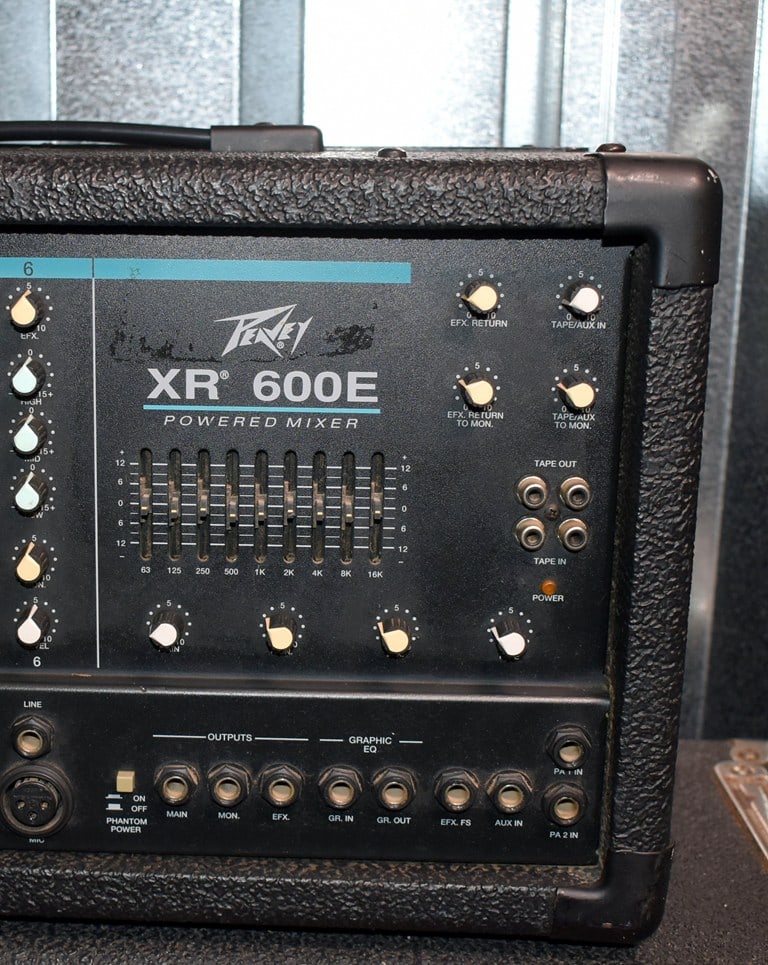 Vintage 1994 Peavey XR600E 6-channel Powered Mixer with 9-band Graphic Equalizer, Made in USA - 2