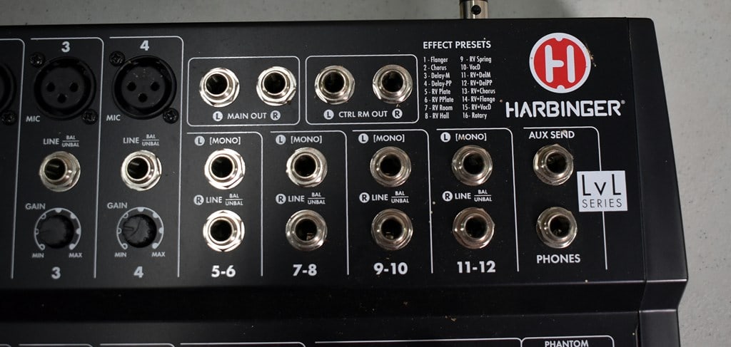 2020 Harbinger L1202FX 12-Channel Analog Mixer w/ Built-in Digital Effect - 2