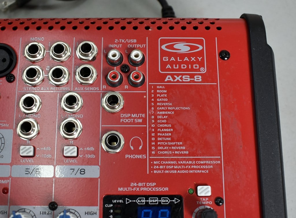 Galaxy Audio AXS-8 8-Channel Analog Audio Mixer - 3