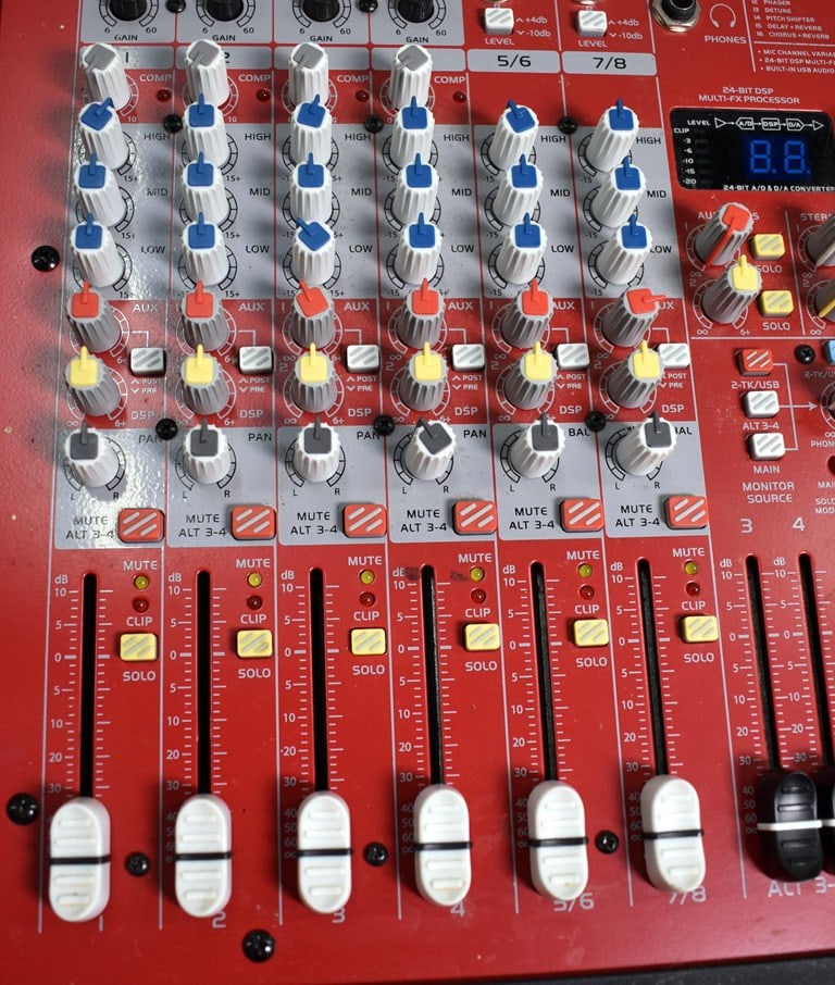 Galaxy Audio AXS-8 8-Channel Analog Audio Mixer - 4