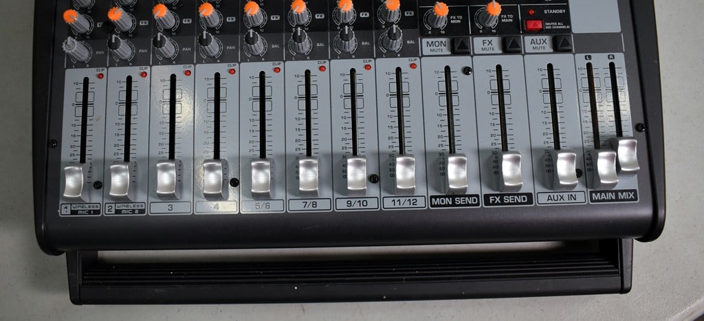 2018 Behringer Europower PMP500 12-Channel Powered Mixer w/ Klark Teknik Multi-FX Processor, 500 W - 3