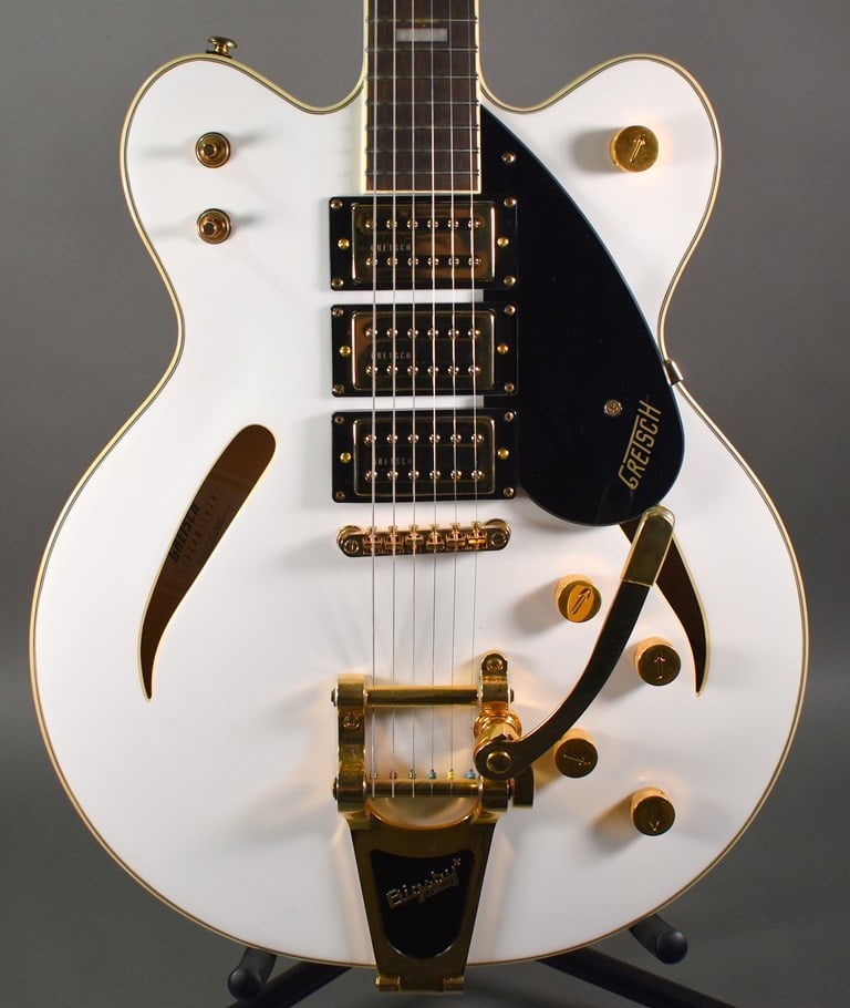 2021 Gretsch G2627TG Streamliner Center Block Electric Guitar, White w/ Gold Hardware, BigsbyB70 - 2