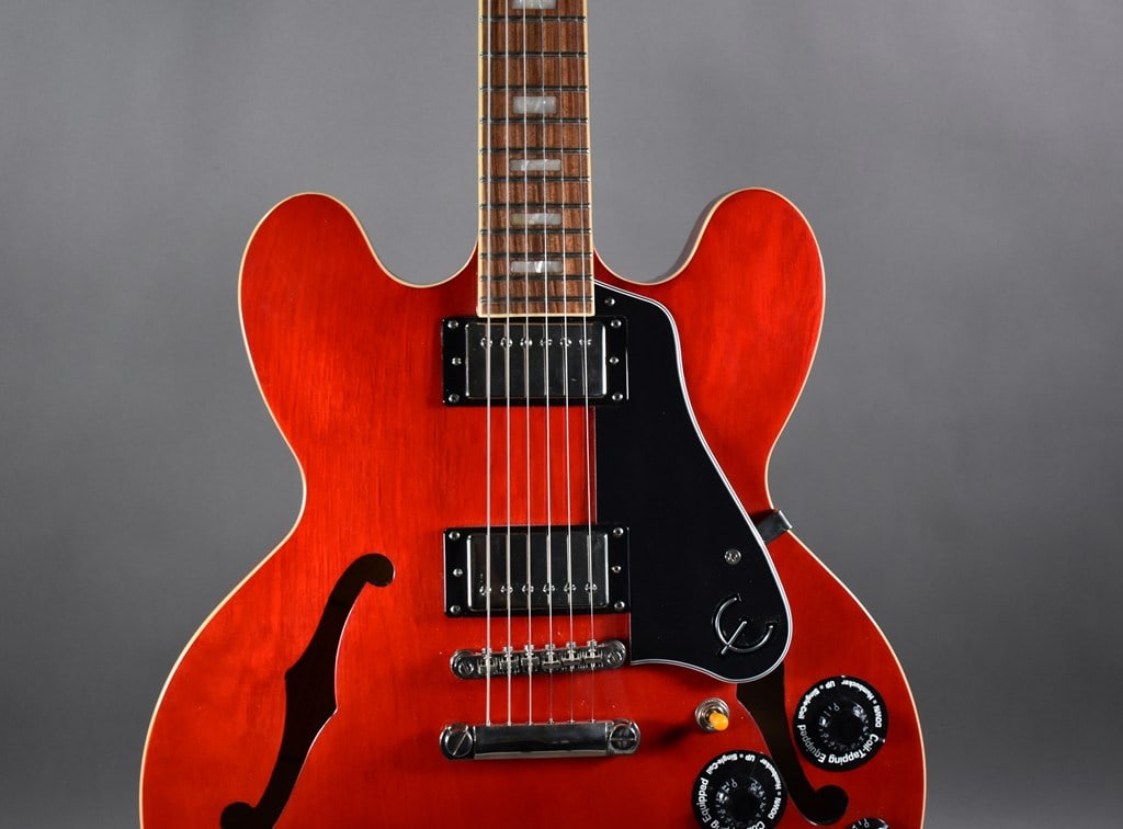 2019 Epiphone Limited Edition ES-335 PRO in Cherry Finish with Gator Gig Bag - 5