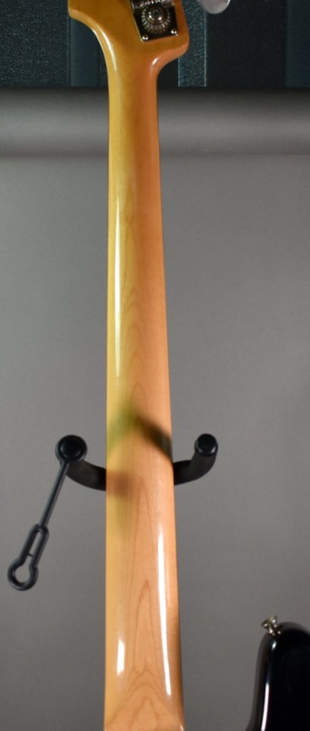 1987–1988 “E-Series" Squier by Fender Jazz Bass Guitar in Black Finish with Hard Case - 11