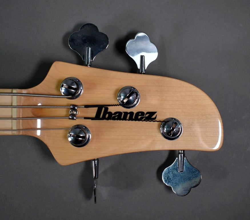 2018 Ibanez TMB100M Talman Bass Guitar in Mustard Yellow Flat Finish with Access Hard Case - 11