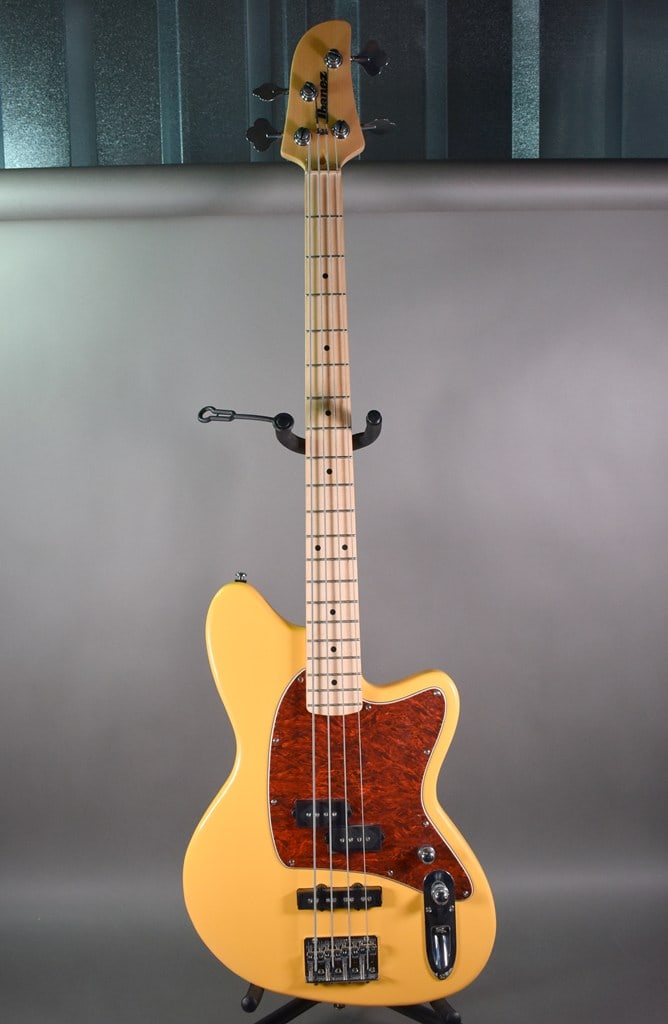 2018 Ibanez TMB100M Talman Bass Guitar in Mustard Yellow Flat Finish with Access Hard Case: Excellent condition. Has Dynamix P and J passive pickups. Serial no. is I181015685. Please read “Auction Details” / “Terms of Sale” for preview, payment, pickup, shipping and