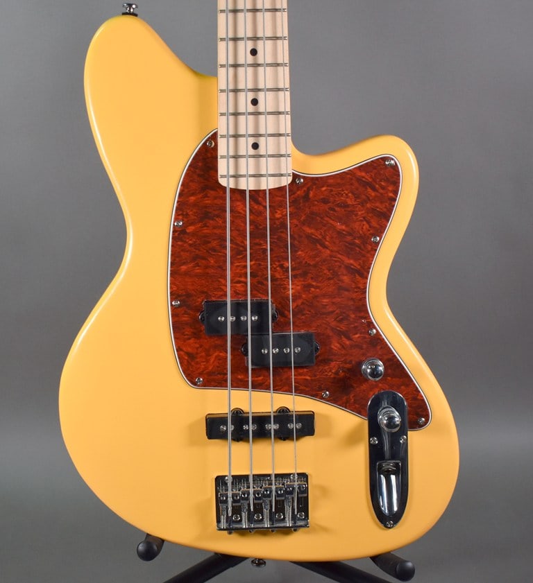 2018 Ibanez TMB100M Talman Bass Guitar in Mustard Yellow Flat Finish with Access Hard Case - 2