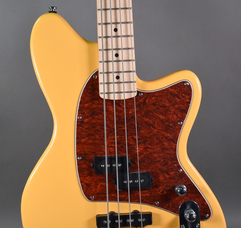2018 Ibanez TMB100M Talman Bass Guitar in Mustard Yellow Flat Finish with Access Hard Case - 4