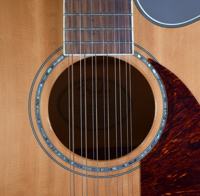 2012 Fender CJ-290SCE-12 Jumbo Sweetwater 12-string Acoustic-Electric Guitar, Natural Finish - 4