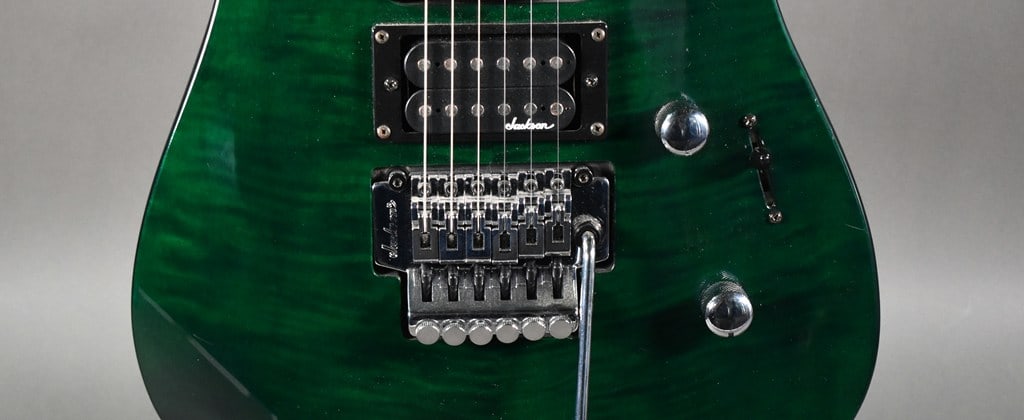 Vintage 1998 Jackson Performer PS4 Electric Guitar with Green Flame Finish - 3