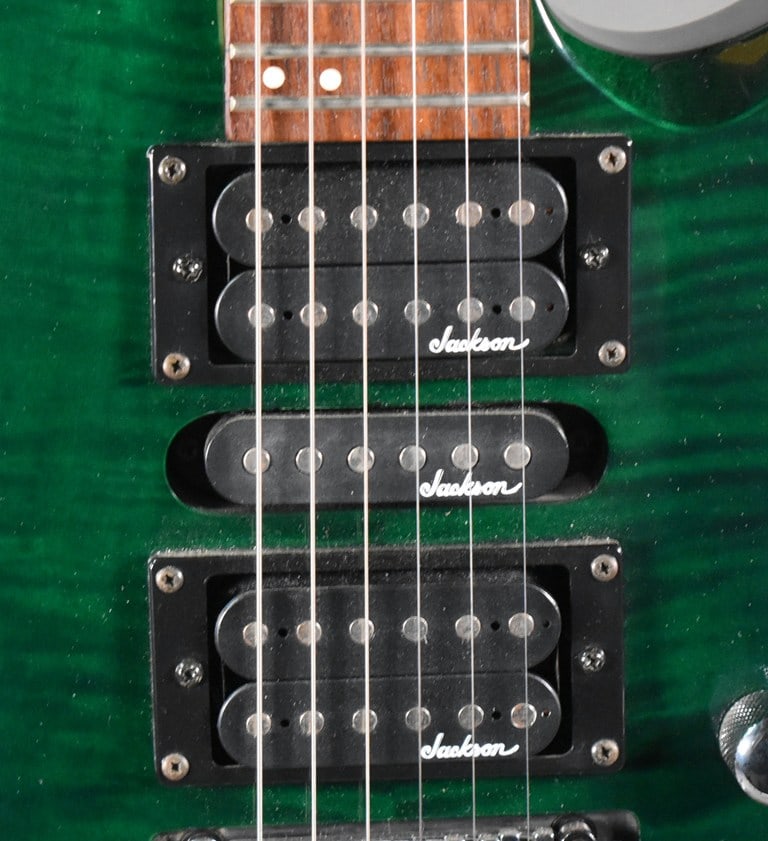 Vintage 1998 Jackson Performer PS4 Electric Guitar with Green Flame Finish - 4