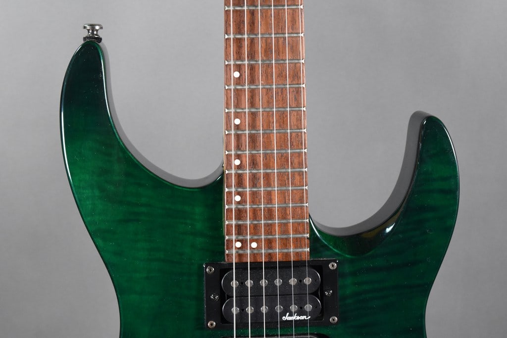 Vintage 1998 Jackson Performer PS4 Electric Guitar with Green Flame Finish - 5