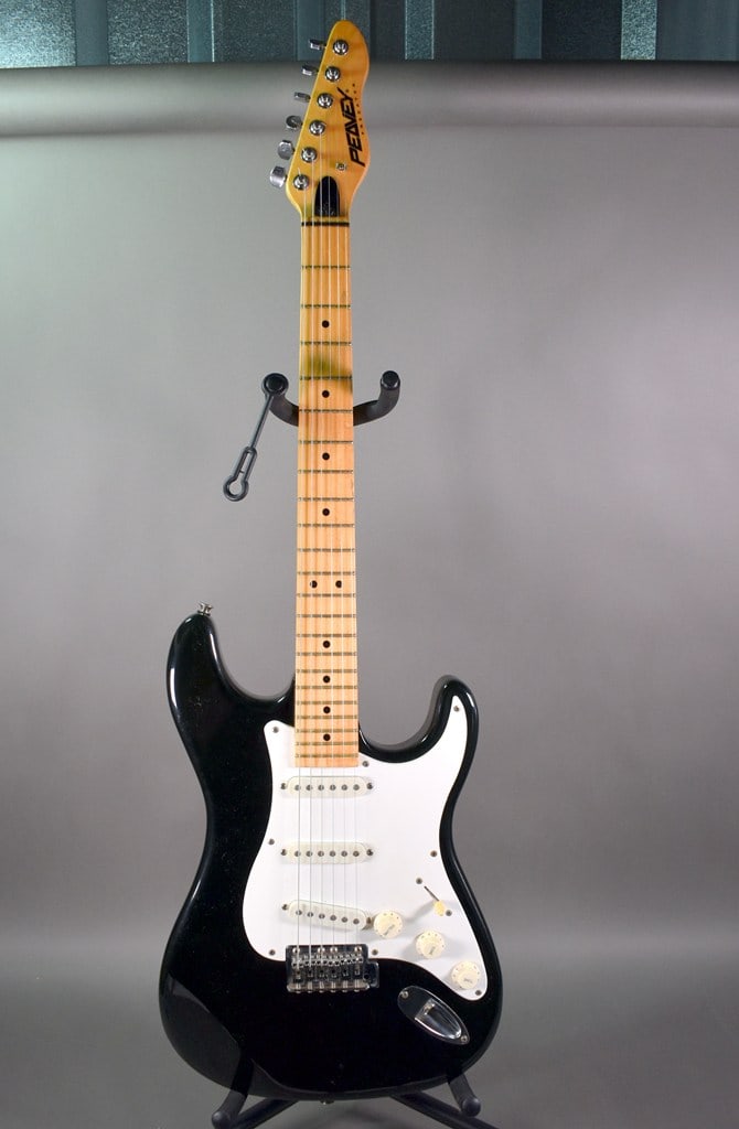 Vintage 1993 Peavey Predator ¾ Scale Electric Guitar, Made in USA: Good condition. Everything is working but some scratchiness and popping in/out in volume and control knobs. Has three single coil pickups. Serial no. is 06080936. Please read “Auction