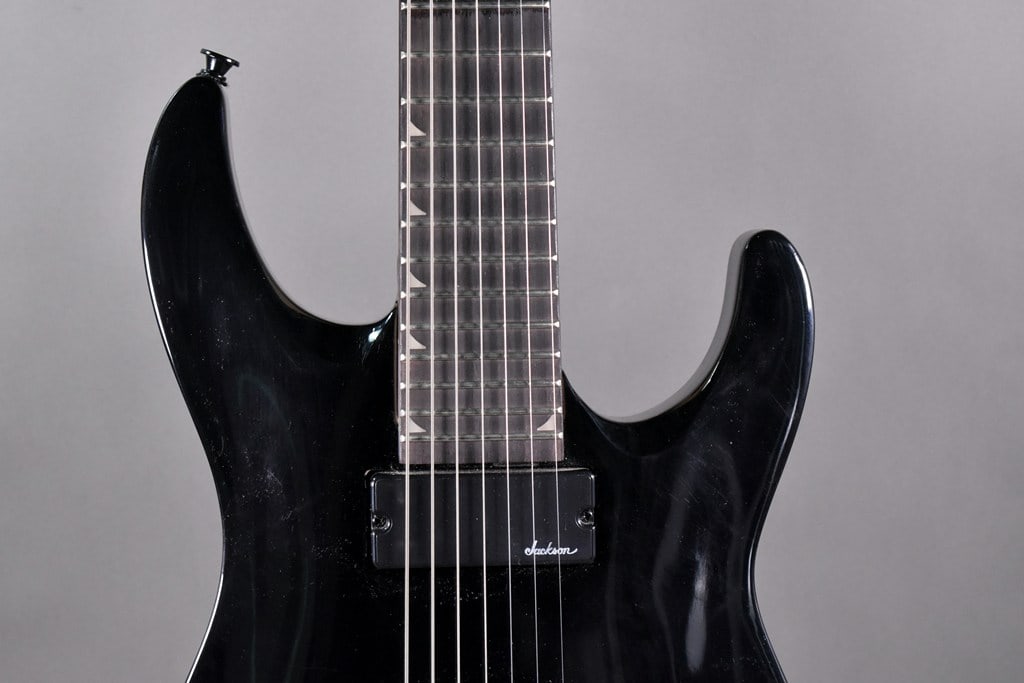 2019 Jackson JS Series Dinky Arch Top JS22-7 DKA HT 7-String Guitar in Gloss Black w/ Hard Case - 3