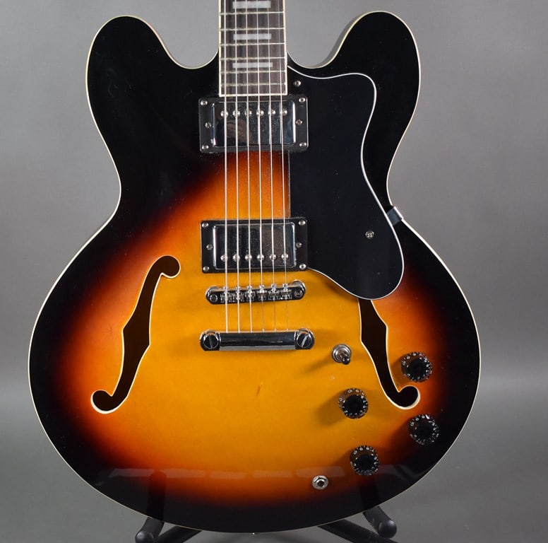 2020 Best Choice Products Semi-Hollow Body Electric Guitar, Vintage Sunburst Finish - 2