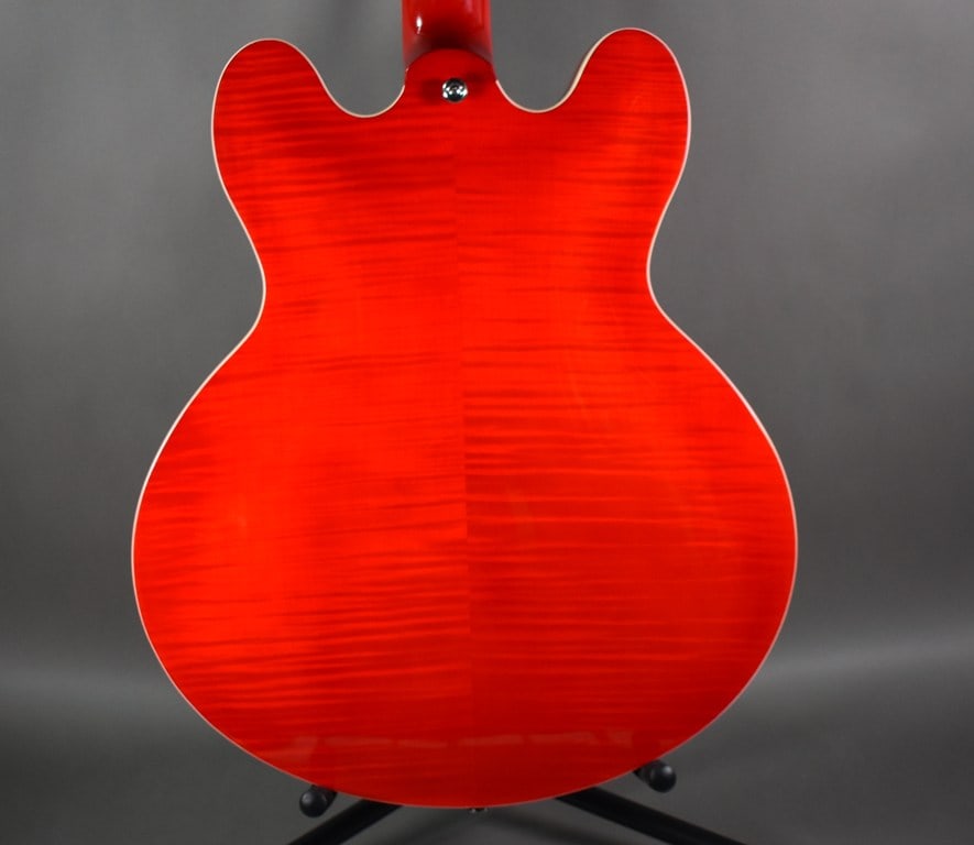 2020 Musoo 335-Style Semi-Hollow Body Jazz Electric Guitar, Cherry Burst Finish - 10