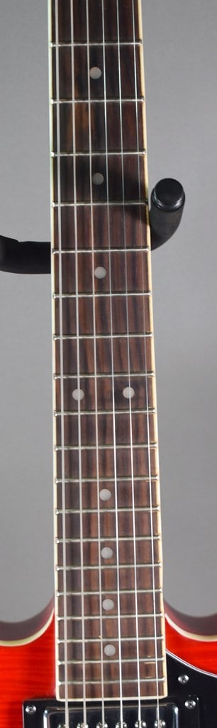 2020 Musoo 335-Style Semi-Hollow Body Jazz Electric Guitar, Cherry Burst Finish - 5