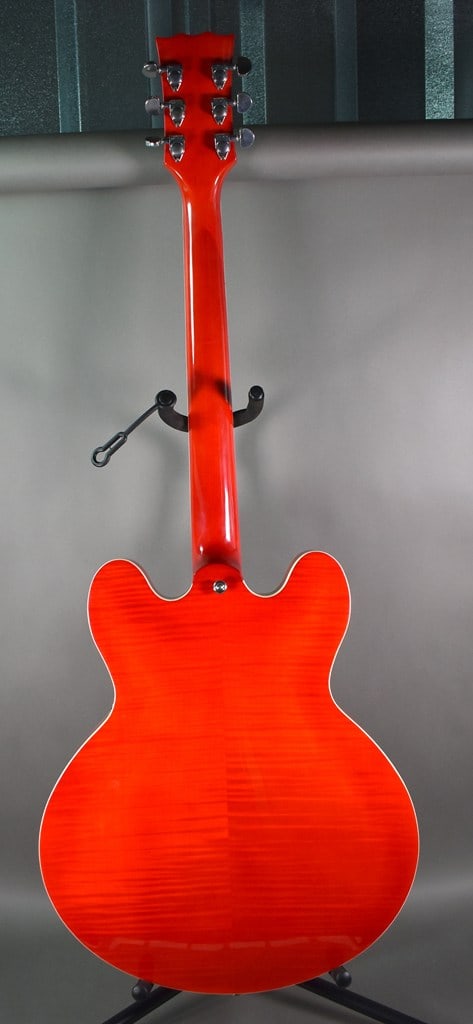 2020 Musoo 335-Style Semi-Hollow Body Jazz Electric Guitar, Cherry Burst Finish - 9
