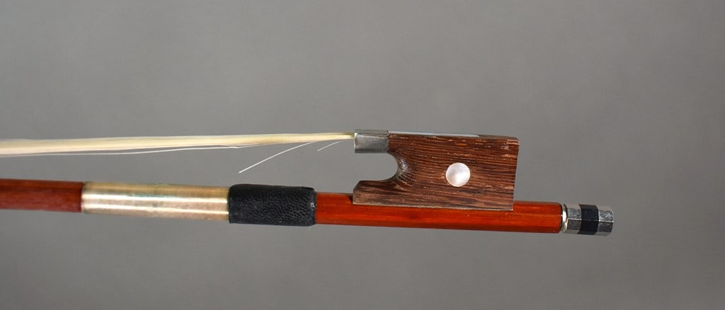 Tourte-style Brazilwood 29.5” Violin Bow, Palisander Brazilian Rosewood Frog, Made in Germany - 4