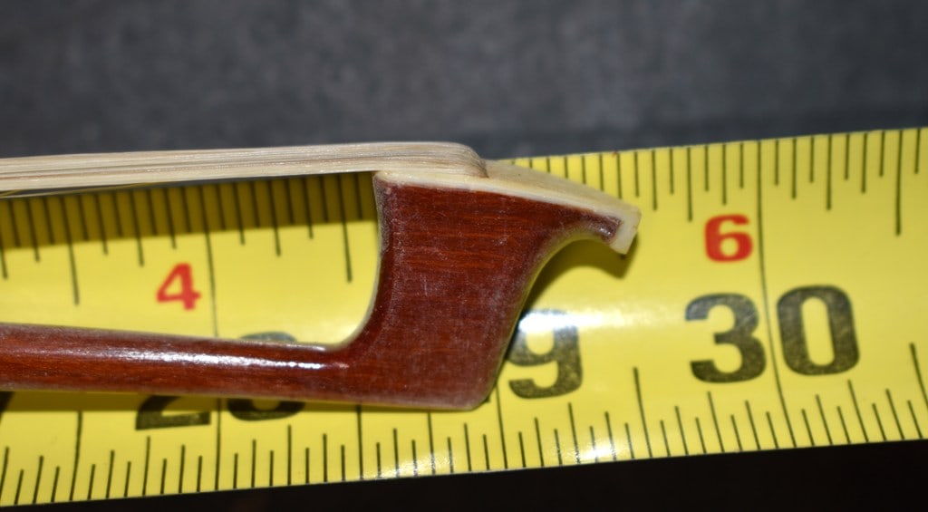 Tourte-style Brazilwood 29.5” Violin Bow, Palisander Brazilian Rosewood Frog, Made in Germany - 9