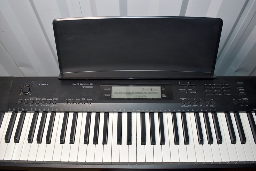 Black Casio CDP-220R 88-Key Digital Piano with Sustain Pedal, Stand and Bench Seat - 6