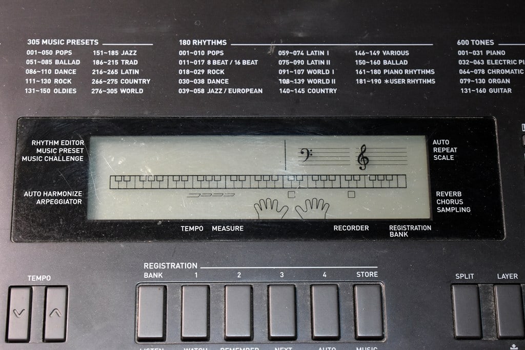 Pair of Casio WK-220 76-Key Portable Keyboards & Stands and One Bench Seat - 11