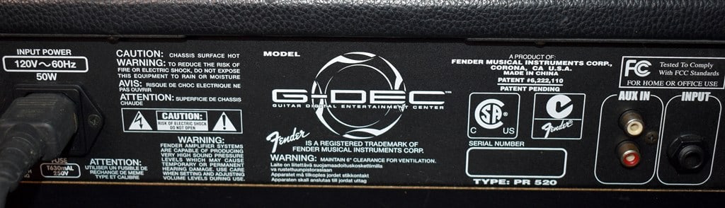 Fender G-DEC (Guitar Digital Entertainment Center) Modeling 15 Watt Practice Amplifier - 3