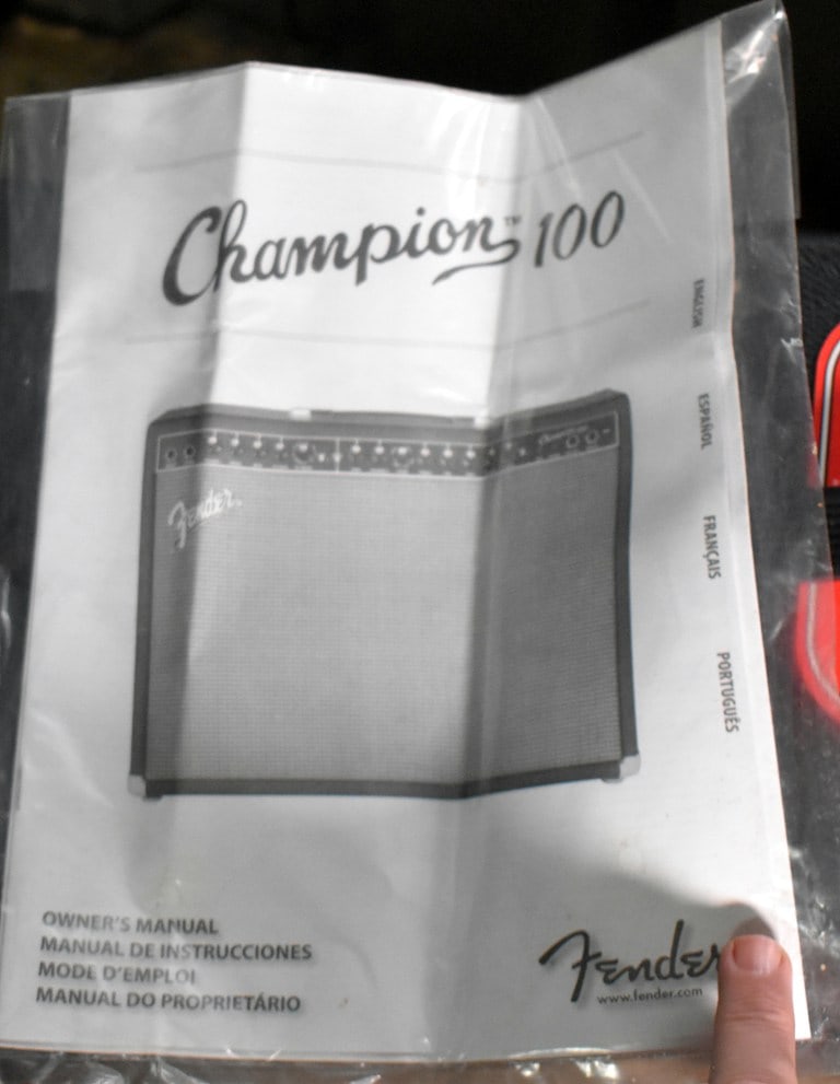 2017 Fender Champion 100 Watt Two Channel Guitar Amplifier - 12