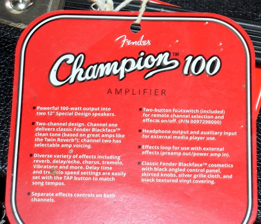 2017 Fender Champion 100 Watt Two Channel Guitar Amplifier - 4