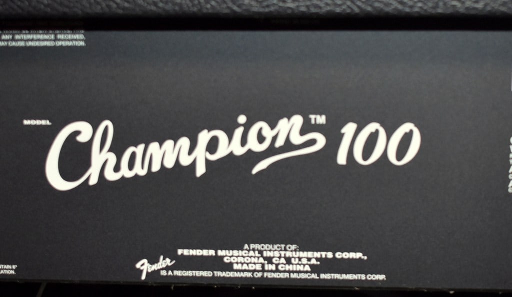 2017 Fender Champion 100 Watt Two Channel Guitar Amplifier - 6