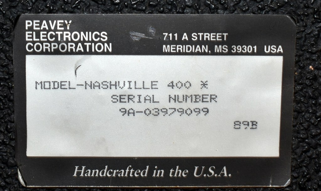 1989 Vintage Peavey Nashville 400 210-Watt Amplifier w/ Black Widow Driver, Made in USA - 7