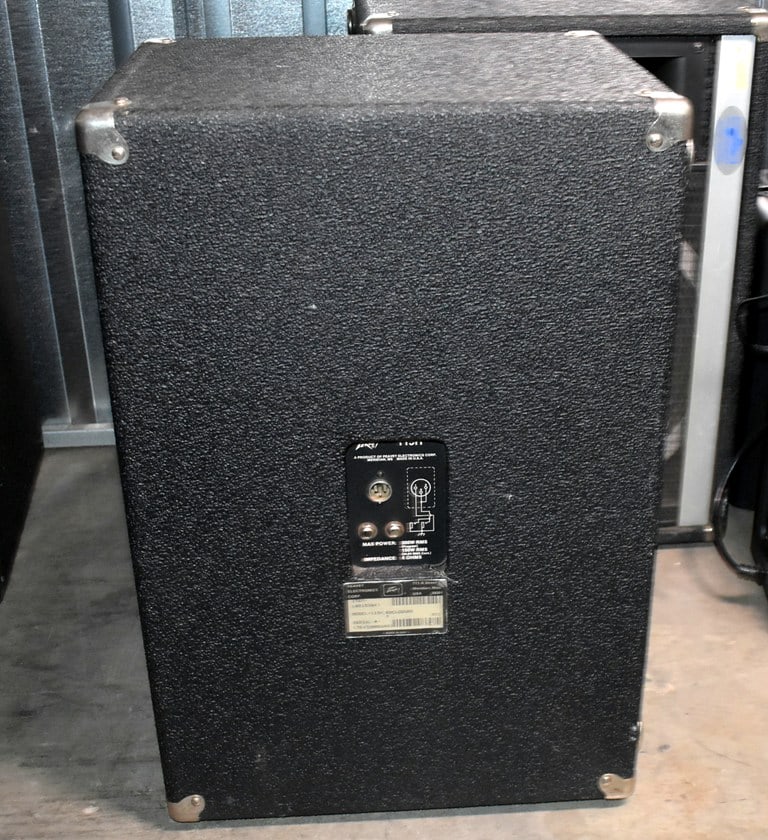 Pair of Peavey 115H, 300W/8 Ohm Public Address/Stage Speakers with Floor Stands - 4