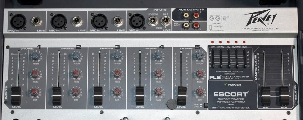 Peavey Escort 2000, 150W/4 Ohms Portable Audio System - 8