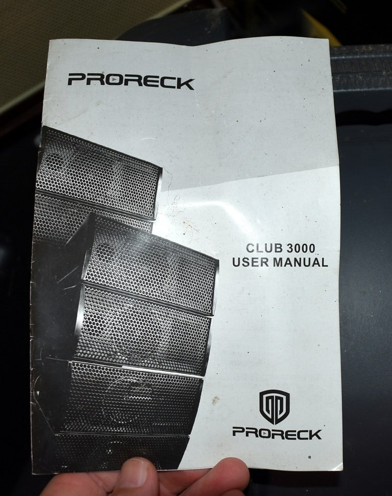 Proreck Club 3000, 2000/1000 W @ 8/4 Ohms Public Address/DJ/Stage Speakers - 6