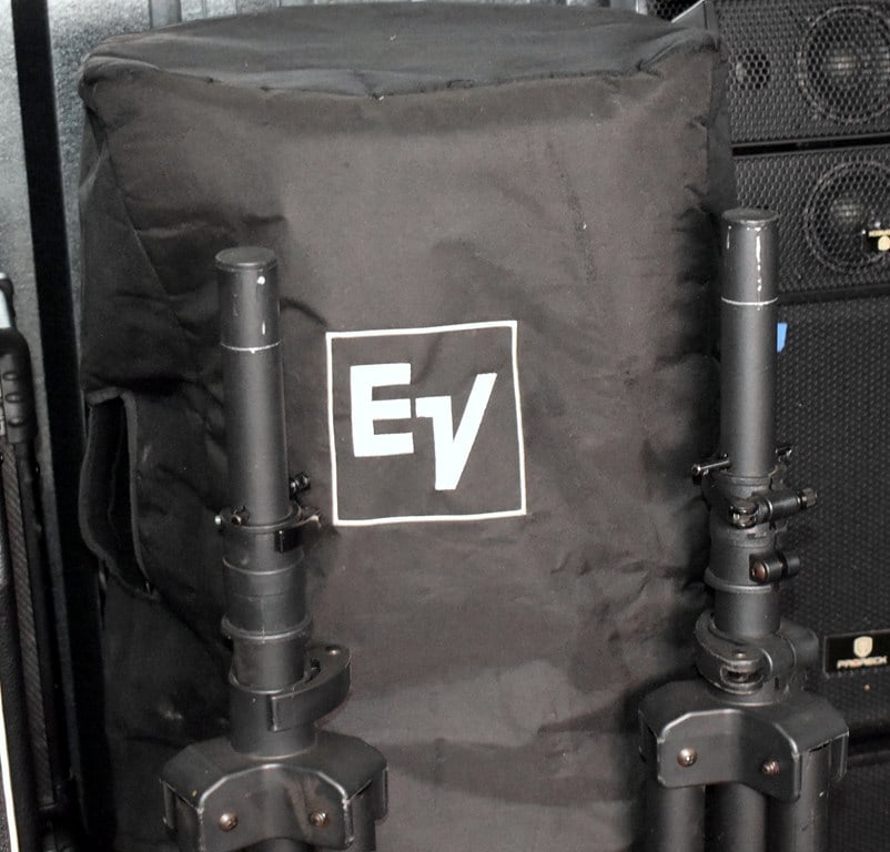 EV SxA (Electro-Voice), 150W LF/50W HF RMS Public Address/DJ/Stage Speaker System w/ Tripod Stands - 7
