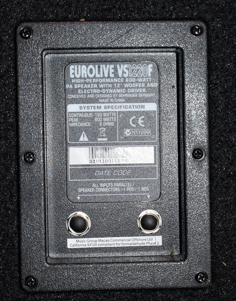 Behringer Eurolive VS1220f 600WPeak/8 Ohms Stage Monitor Speaker - 5