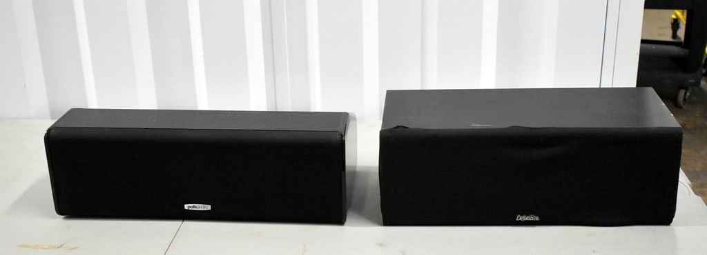Polk Audio Model CS10 and Definitive Model C1 Speakers: All remain untested. Please read “Auction Details” / “Terms of Sale” for preview, payment, pickup, shipping and other instructions. Lot includes the item(s) described in the